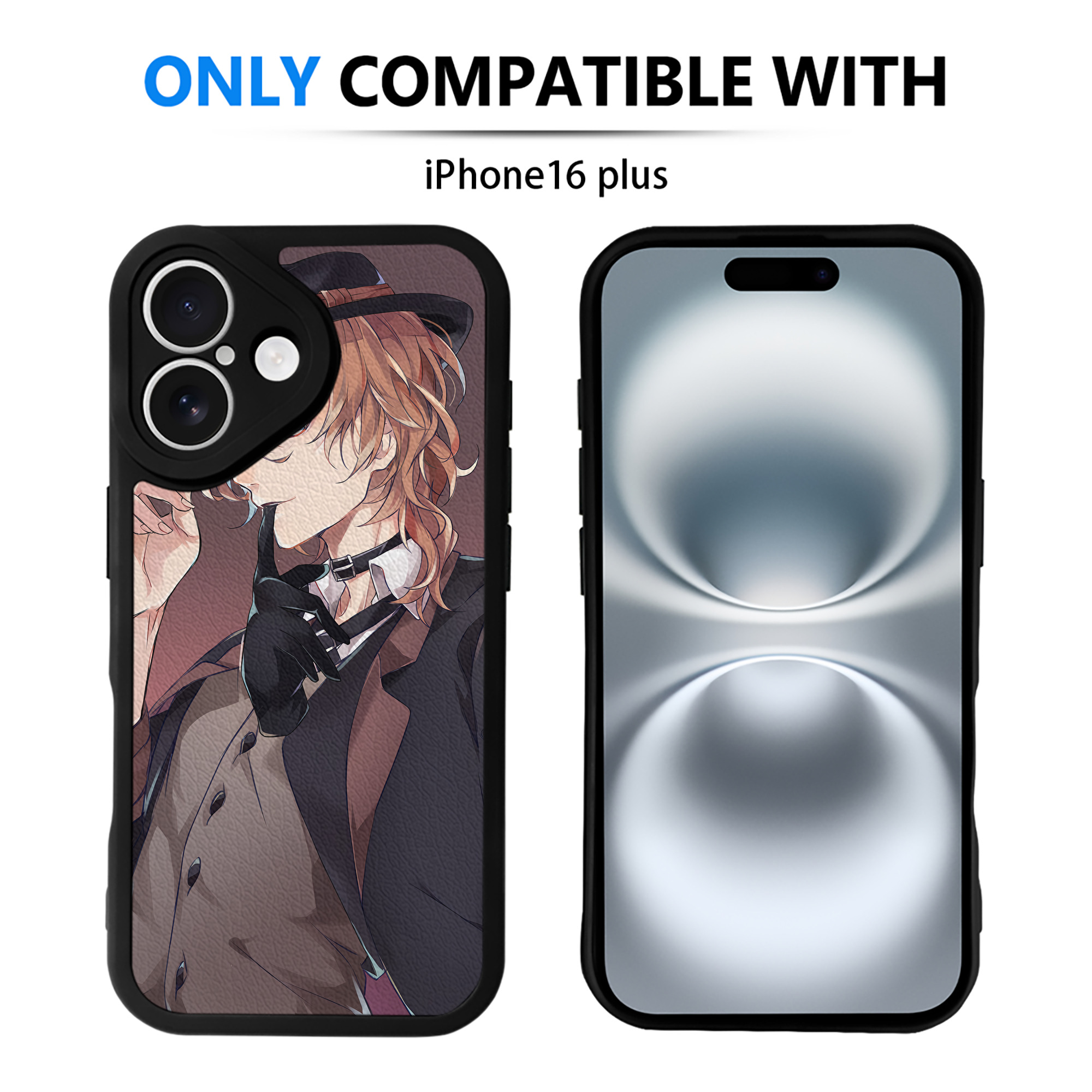 （画像用） 文豪ストレイドッグス Bungo Stray Dogs 【iPhone 16シリーズ対応】シリコンスマホケース（レザー調） 材質：シリコン